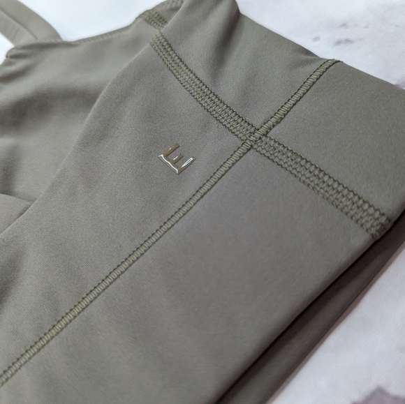 Everlane Perform Bra XS Women Brown Criss Cross Back Square Back Bralette - Picture 8 of 10